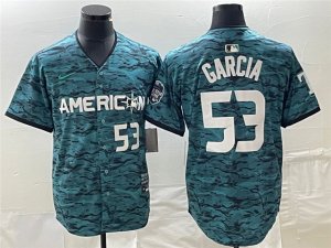 American League Texas Rangers #53 Adolis Garcia Teal 2023 MLB All-Star Game Jersey