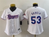 Womens Texas Rangers #53 Adolis Garcia White Cool Base Jersey