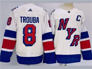 New York Rangers #8 Jacob Trouba 2024 Stadium Series White Jersey