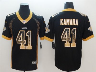 New Orleans Saints #41 Alvin Kamara Black Drift Fashion Limited Jersey