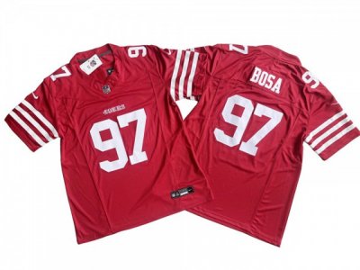 San Francisco 49ers #97 Nick Bosa Red Vapor F.U.S.E. Limited Jersey