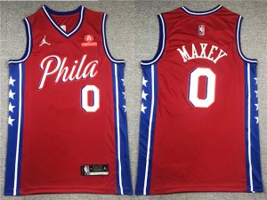 Philadelphia 76ers #0 Tyrese Maxey 2021-22 Red Statement Edition Swingman Jersey