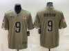 Cincinnati Bengals #9 Joe Burrow 2022 Olive Salute To Service Limited Jersey