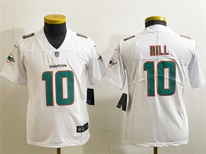 Youth Miami Dolphins #10 Tyreek Hill White Vapor Limited Jersey