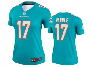 Womens Miami Dolphins #17 Jaylen Waddle Aqua Vapor Limited Jersey