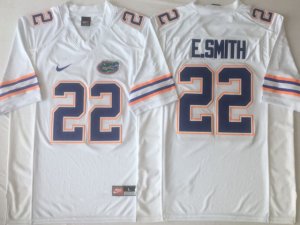 NCAA Florida Gators #22 Emmitt Smith White College Football Jersey