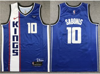 Sacramento Kings #10 Domantas Sabonis 2023-24 Blue City Edition Swingman Jersey