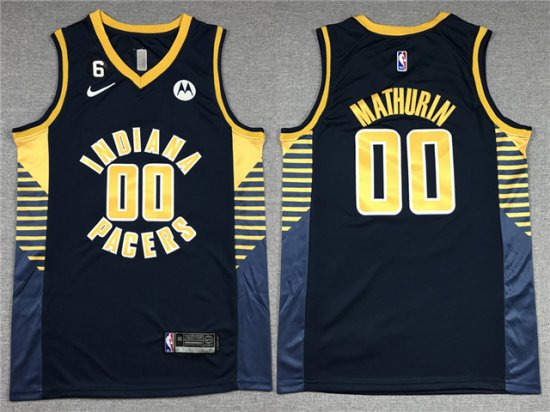 Indiana Pacers #00 Bennedict Mathurin Navy Swingman Jersey