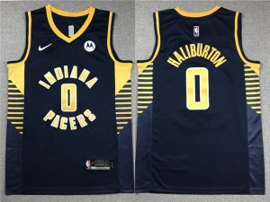 Indiana Pacers #0 Tyrese Haliburton Navy Swingman Jersey