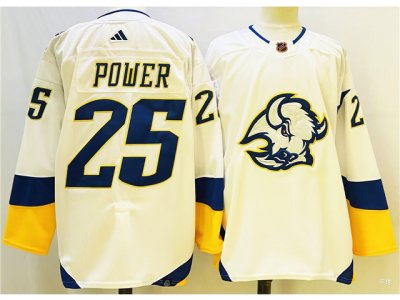 Buffalo Sabres #25 Owen Power White 2022/23 Reverse Retro Jersey