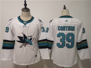 Women's Youth San Jose Sharks #39 Logan Couture White Jersey