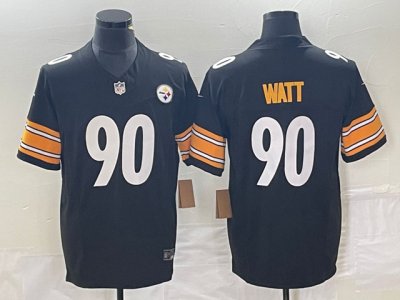 Pittsburgh Steelers #90 T.J. Watt Black Vapor F.U.S.E. Limited Jersey