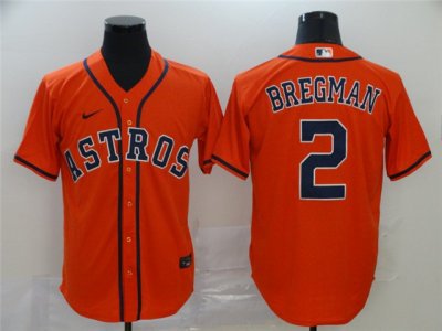 Houston Astros #2 Alex Bregman Orange Cool Base Jersey