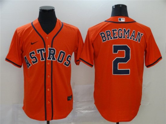 Houston Astros #2 Alex Bregman Orange Cool Base Jersey