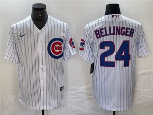 Chicago Cubs #24 Cody Bellinger White Limited Jersey