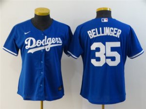 Womens Los Angeles Dodgers #35 Cody Bellinger Royal Blue Cool Base Jersey