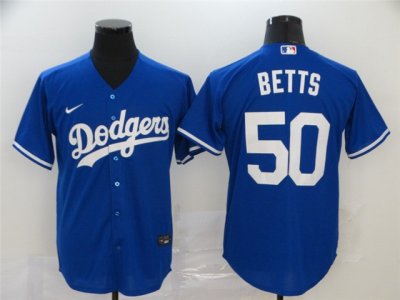 Los Angeles Dodgers #50 Mookie Betts Royal Blue Cool Base Jersey