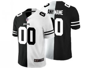 Philadelphia Eagles Custom #00 Black Vs White Peaceful Coexisting Jersey