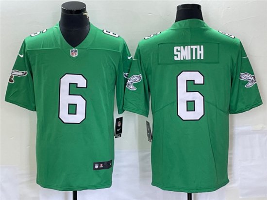 Philadelphia Eagles #6 DeVonta Smith Kelly Green Vapor Limited Jersey