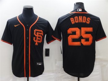 San Francisco Giants #25 Barry Bonds Black Cool Base Jersey