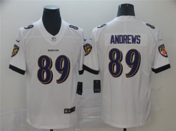 Baltimore Ravens #89 Mark Andrews White Vapor Limited Jersey