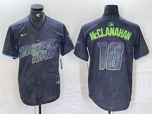 Tampa Bay Rays #18 Shane McClanahan Charcoal 2024 City Connect Limited Jersey