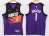 Phoenix Suns #1 Devin Booker Purple 1990s' Throwback Swingman Jersey