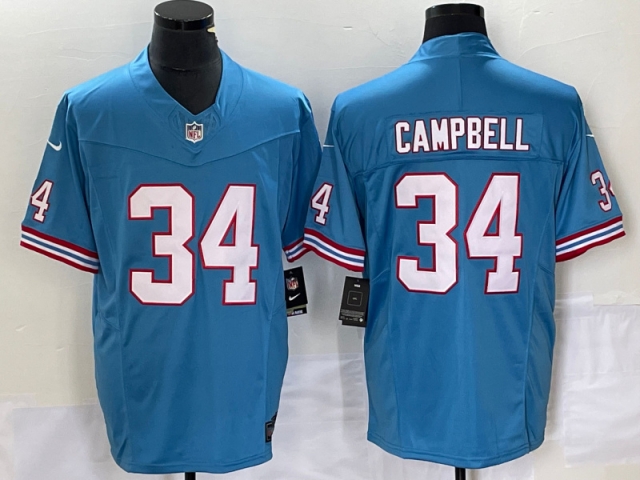 Tennessee Titans #34 Earl Campbell Light Blue Vapor F.U.S.E. Limited Jersey - Click Image to Close