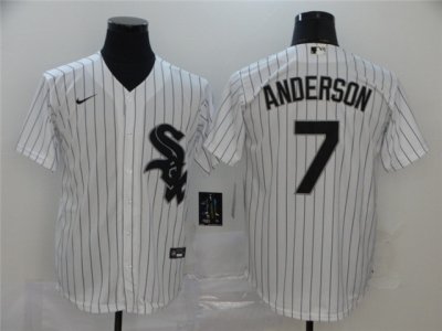 Chicago White Sox #7 Tim Anderson White Cool Base Jersey